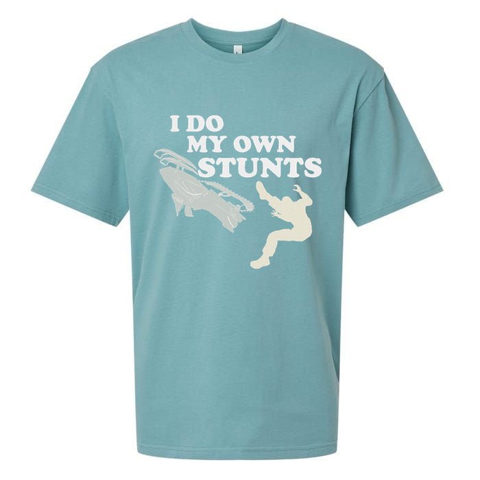 I Do My Own Stunts Snowmobile Snow Machine All Sueded Cloud Jersey T-Shirt