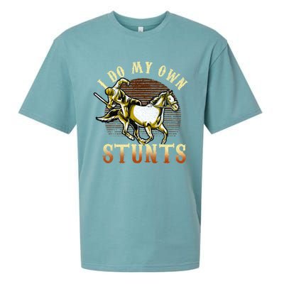 I Do My Own Stunts Horse Riding Competition Skills Gift Sueded Cloud Jersey T-Shirt