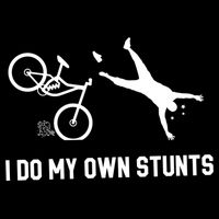 I Do My Own Stunts Mountain Bike Funny Mtb Gift Sustainable Bucket Hat