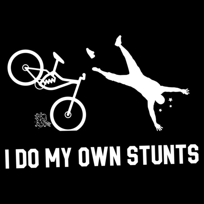 I Do My Own Stunts Mountain Bike Funny Mtb Gift Flat Bill Trucker Hat