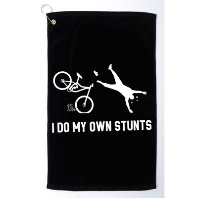 I Do My Own Stunts Mountain Bike Funny Mtb Gift Golf Towel