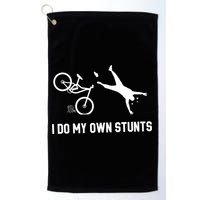 I Do My Own Stunts Mountain Bike Funny Mtb Gift Golf Towel