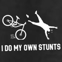 I Do My Own Stunts Mountain Bike Funny Mtb Gift Golf Towel
