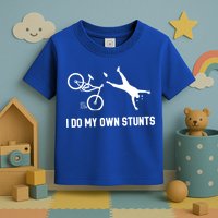 I Do My Own Stunts Mountain Bike Funny Mtb Gift Toddler T-Shirt