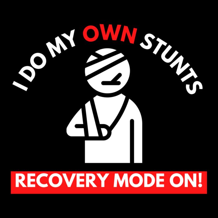 I Do My Own Stunts Recovery Mode On Fun Great Gift Injury Meaningful Gift Cooling Performance Crew T-Shirt