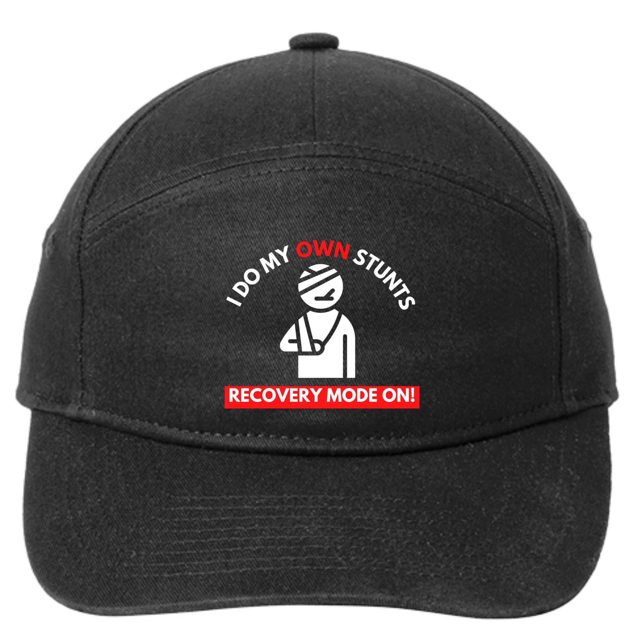 I Do My Own Stunts Recovery Mode On Fun Great Gift Injury Meaningful Gift 7-Panel Snapback Hat