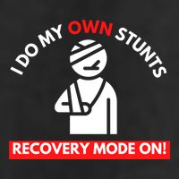 I Do My Own Stunts Recovery Mode On Fun Great Gift Injury Meaningful Gift Golf Towel
