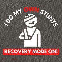 I Do My Own Stunts Recovery Mode On Fun Great Gift Injury Meaningful Gift Cotton Canvas Backpack