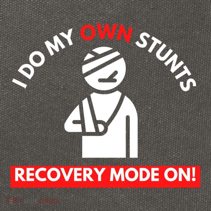 I Do My Own Stunts Recovery Mode On Fun Great Gift Injury Meaningful Gift Cotton Canvas Backpack