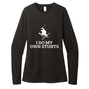 I Do My Own Stunts Ski Gift Womens CVC Long Sleeve Shirt