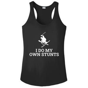 I Do My Own Stunts Ski Gift Ladies PosiCharge Competitor Racerback Tank