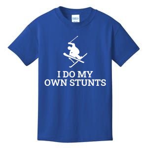 I Do My Own Stunts Ski Gift Kids T-Shirt