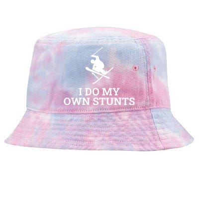 I Do My Own Stunts Ski Gift Tie-Dyed Bucket Hat