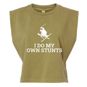 I Do My Own Stunts Ski Gift Garment-Dyed Women's Muscle Tee