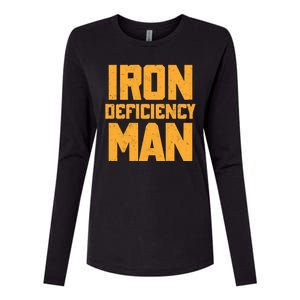 Iron Deficiency Man Womens Cotton Relaxed Long Sleeve T-Shirt