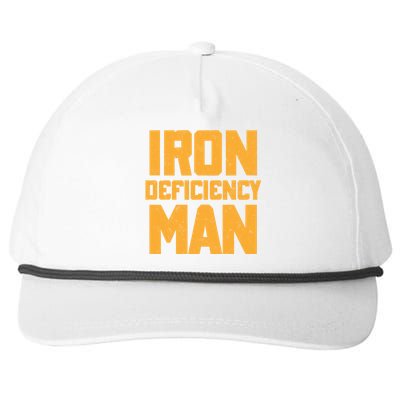 Iron Deficiency Man Snapback Five-Panel Rope Hat