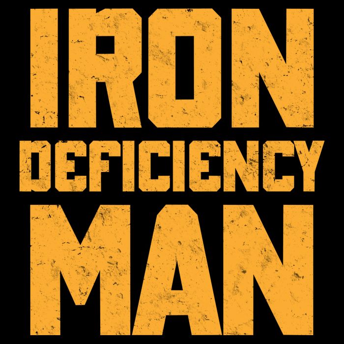 Iron Deficiency Man Flat Bill Trucker Hat