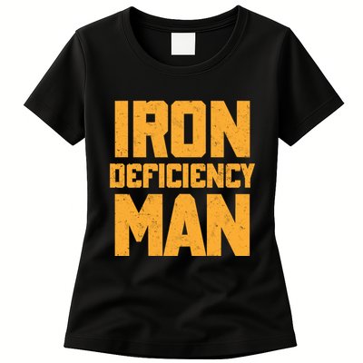 Iron Deficiency Man Womens T-Shirt