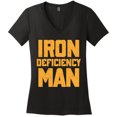 Iron Deficiency Man Women's V-Neck T-Shirt