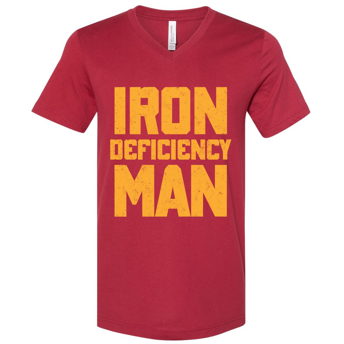 Iron Deficiency Man V-Neck T-Shirt