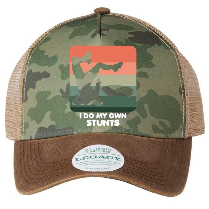 I Do My Own Stunts Funny Skateboard Legacy Tie Dye Trucker Hat