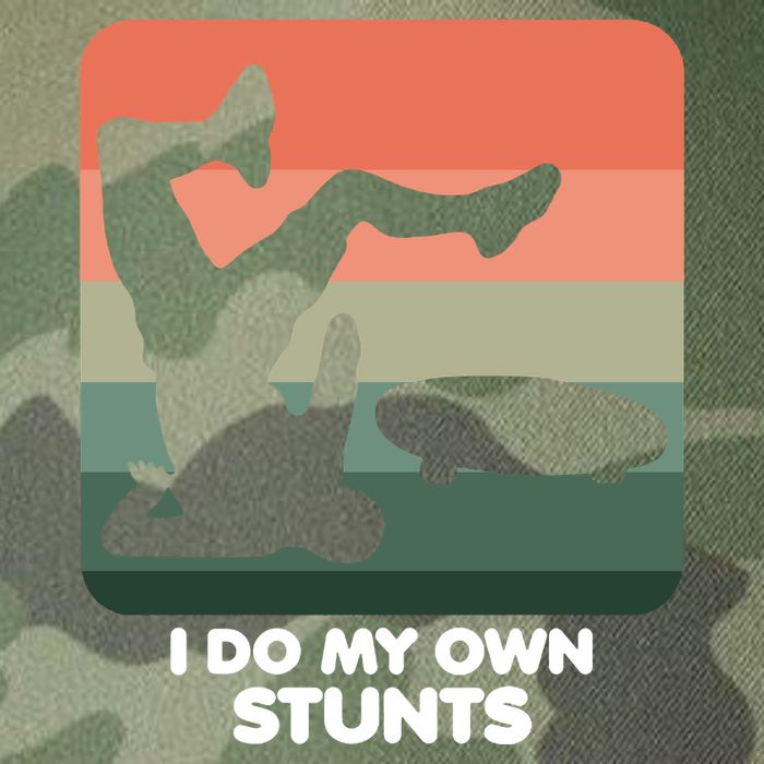 I Do My Own Stunts Funny Skateboard Legacy Tie Dye Trucker Hat