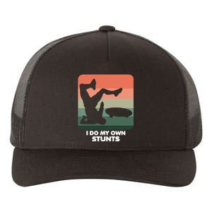 I Do My Own Stunts Funny Skateboard Yupoong Adult 5-Panel Trucker Hat