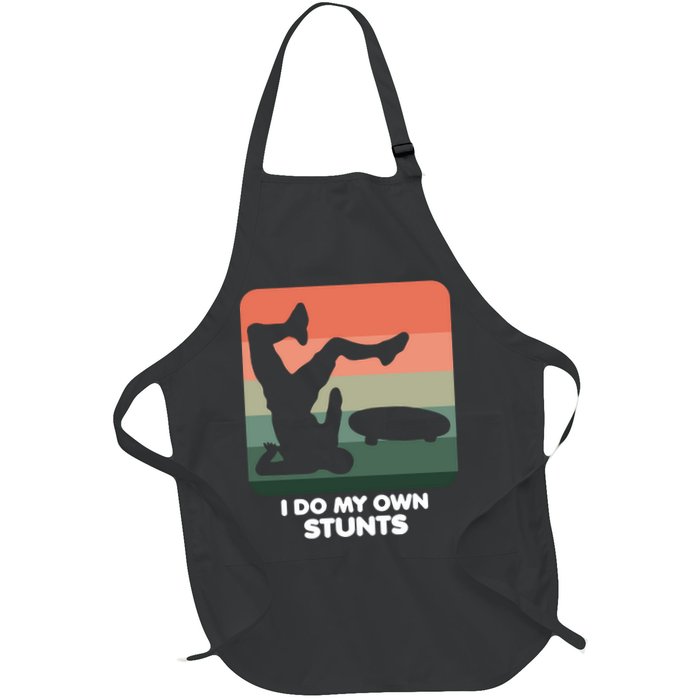 I Do My Own Stunts Funny Skateboard Apron