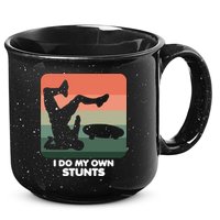 I Do My Own Stunts Funny Skateboard 15oz Campfire Ceramic Mug