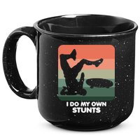 I Do My Own Stunts Funny Skateboard 15oz Campfire Ceramic Mug