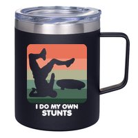 I Do My Own Stunts Funny Skateboard 12oz Stainless Steel Coffee Mug