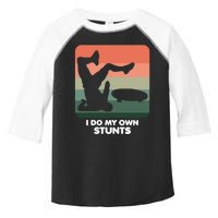 I Do My Own Stunts Funny Skateboard Toddler Fine Jersey T-Shirt