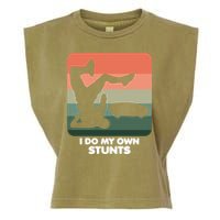 I Do My Own Stunts Funny Skateboard Garment-Dyed Women's Muscle Tee
