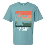 I Do My Own Stunts Funny Skateboard Sueded Cloud Jersey T-Shirt