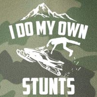 I Do My Own Stunts Snowmobile Cool Gift Legacy Tie Dye Trucker Hat