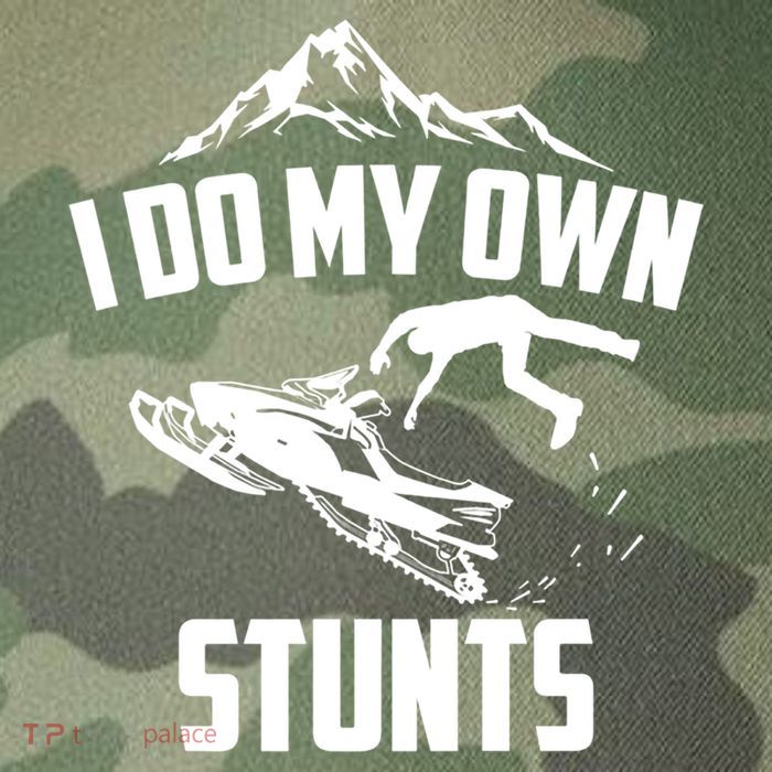I Do My Own Stunts Snowmobile Cool Gift Legacy Tie Dye Trucker Hat