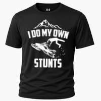 I Do My Own Stunts Snowmobile Cool Gift Cooling Performance Crew T-Shirt