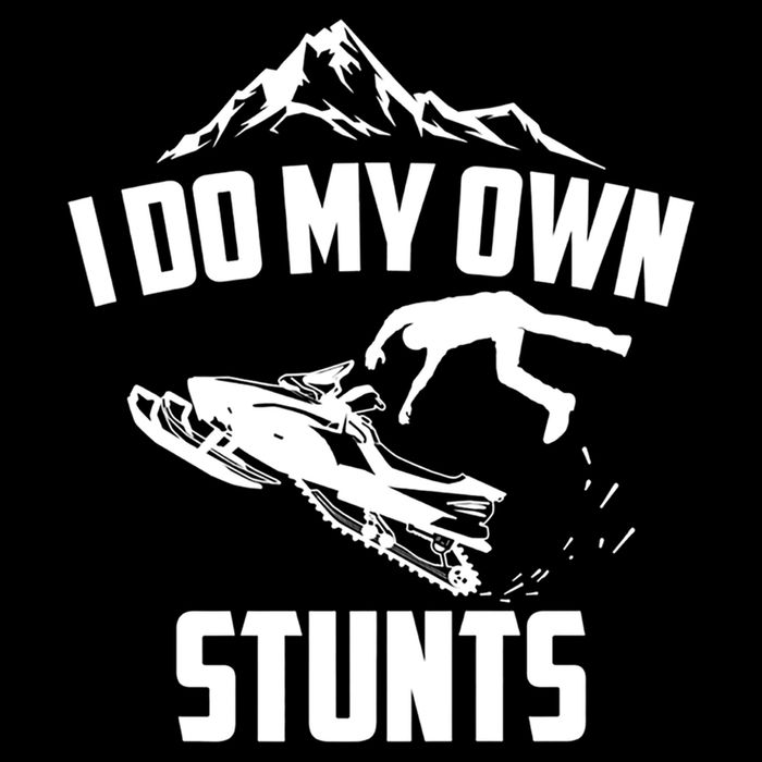 I Do My Own Stunts Snowmobile Cool Gift Cooling Performance Crew T-Shirt