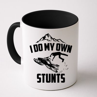 I Do My Own Stunts Snowmobile Cool Gift Mug