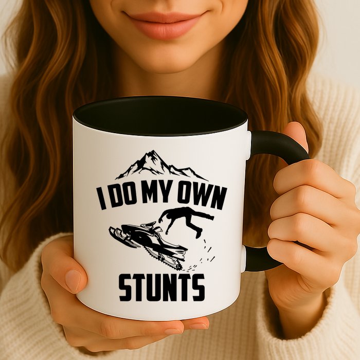 I Do My Own Stunts Snowmobile Cool Gift Mug
