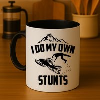 I Do My Own Stunts Snowmobile Cool Gift Mug