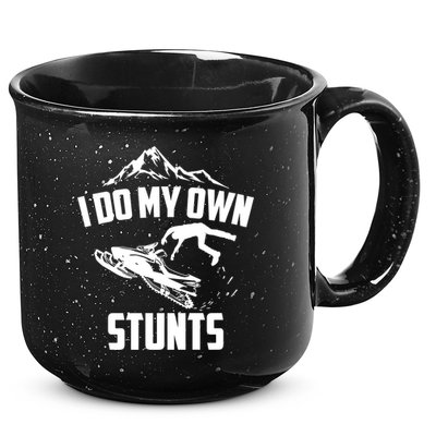 I Do My Own Stunts Snowmobile Cool Gift 15oz Campfire Ceramic Mug