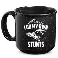 I Do My Own Stunts Snowmobile Cool Gift 15oz Campfire Ceramic Mug