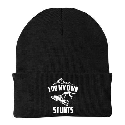 I Do My Own Stunts Snowmobile Cool Gift Beanie