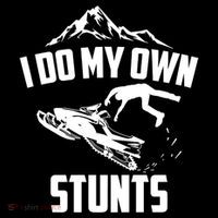 I Do My Own Stunts Snowmobile Cool Gift Cooling Performance Long Sleeve Crew