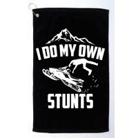 I Do My Own Stunts Snowmobile Cool Gift Golf Towel
