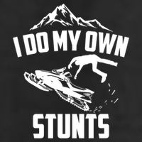 I Do My Own Stunts Snowmobile Cool Gift Golf Towel