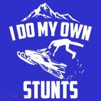 I Do My Own Stunts Snowmobile Cool Gift Short Acrylic Beanie