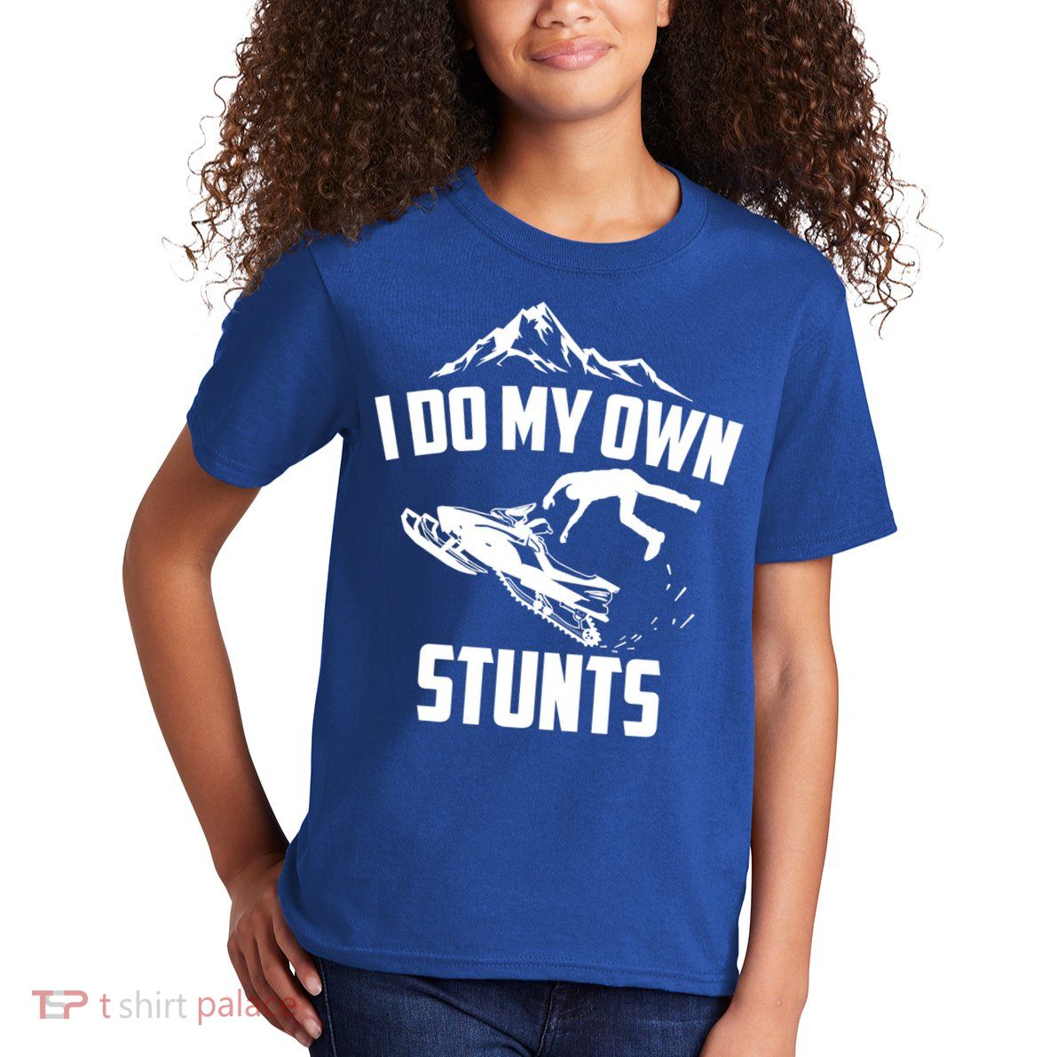 I Do My Own Stunts Snowmobile Cool Gift Kids T-Shirt