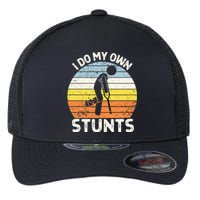 I Do My Own Stunts Broken Leg Get Well Soon Gift Crutches Flexfit Unipanel Trucker Cap